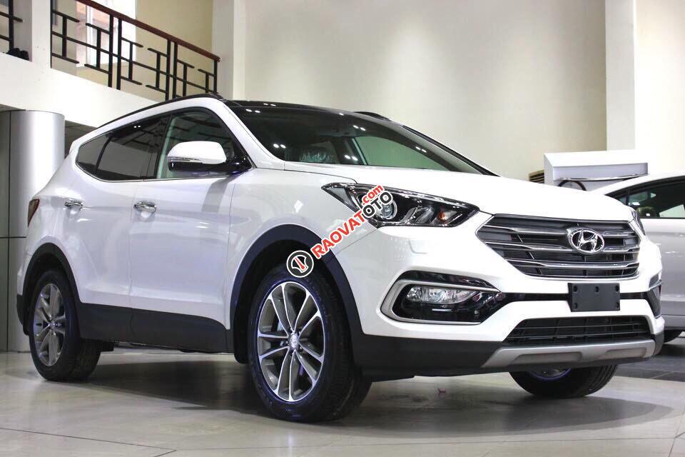 Bán Hyundai Santa Fe 2.4 AT 2018 máy xăng tiêu chuẩn, hỗ trợ vay 85% giá trị xe, hotline đặt xe: 0948.94.55.99 - 0935.90.41-15