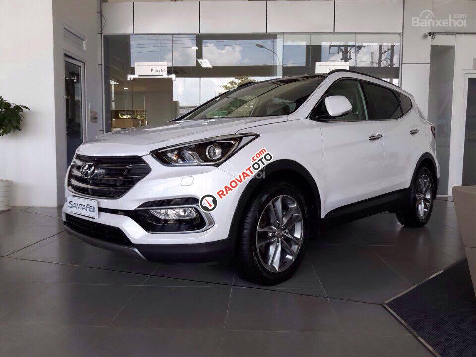 Bán xe Hyundai Santa Fe sản xuất 2017, màu trắng giá tốt - LH: 0939593770-2