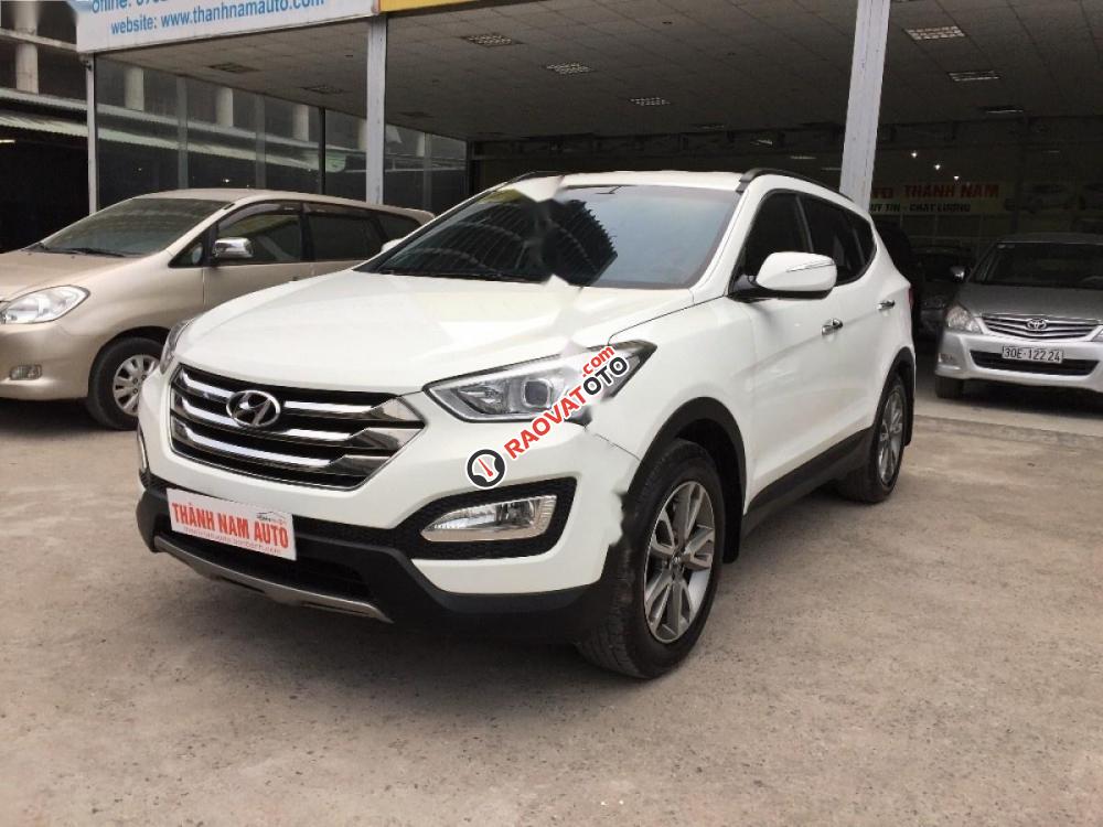 Bán Hyundai Santa Fe 2.4AT đời 2014, màu trắng, xe nhập, giá 860tr-7