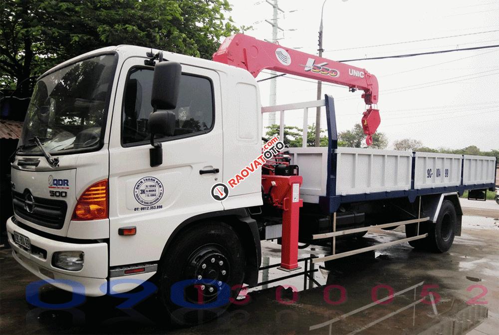 Bán xe tải cẩu Hino FC9JLSW 6.4 tấn, gắn cẩu Unic UR-V 500 5 tấn 4-0