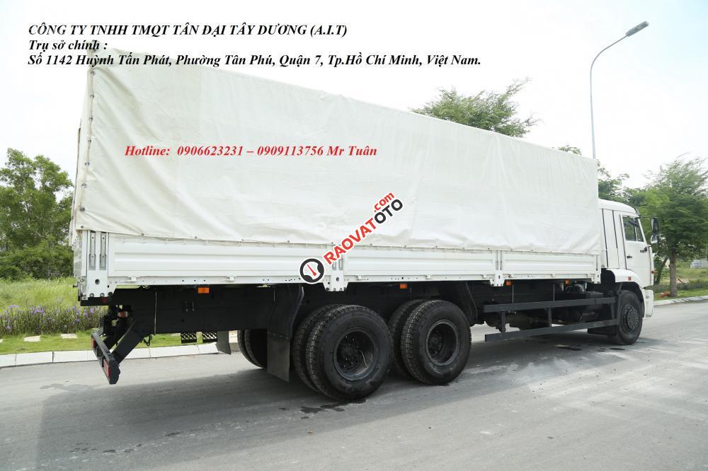 Bán Kamaz 65117 tải thùng 24 tấn | Tải thùng Kamaz 7.8m mới 2016 mui kèo bạt-1