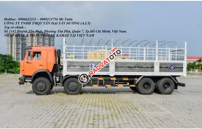 Tải thùng Kamaz 30 tấn | Kamaz 6540 (8x4) thùng 9m nhập nguyên chiếc 2016-0