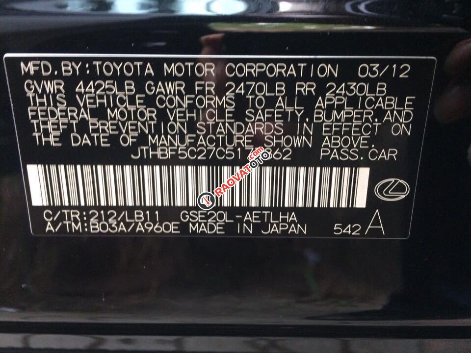 Lexus IS250 SX 2012, đăng ký lần đầu 2015, chính chủ đang sử dụng-3