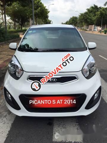 Bán Kia Picanto S AT sản xuất năm 2014, màu trắng  -0