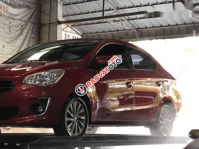 Bán xe Mitsubishi Attrage CVT sản xuất năm 2017, màu đỏ, giá chỉ 440 triệu-1