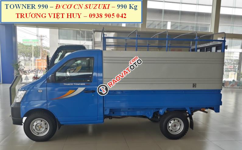 Giá xe tải Thaco Towner 990 tải trọng 990kg đời 2017, màu xanh ngọc, bán trả góp-1