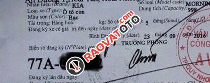 Bán xe Kia Morning 1.0 2016, màu bạc-1