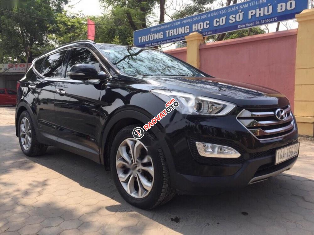 Bán ô tô Hyundai Santa Fe 2.2 CRDI sản xuất 2015, màu đen còn mới, 990tr-6
