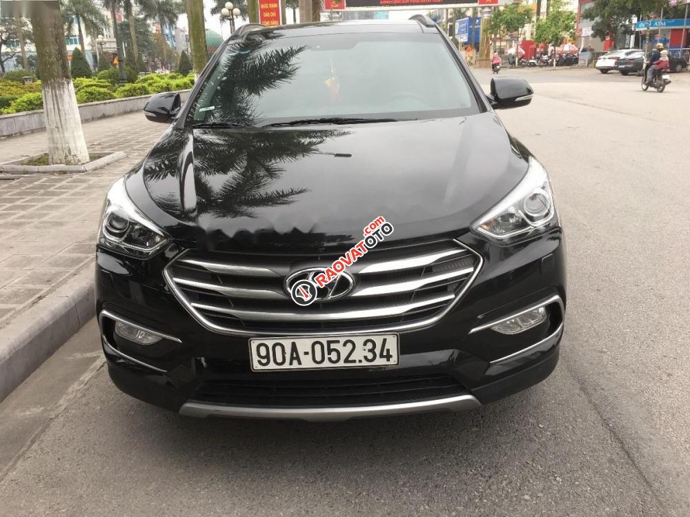 Cần bán lại xe Hyundai Santa Fe 2.2 đời 2016, màu đen-3