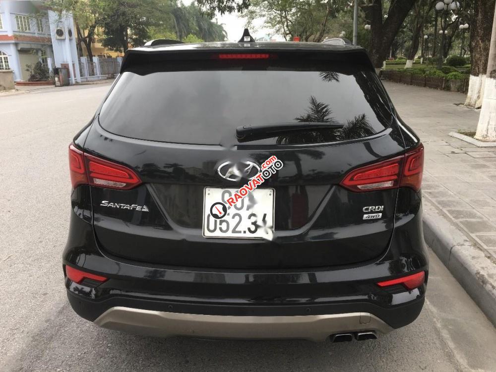 Cần bán lại xe Hyundai Santa Fe 2.2 đời 2016, màu đen-8