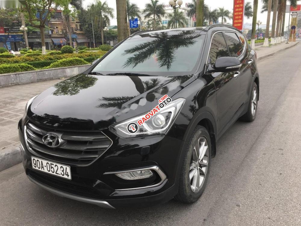 Cần bán lại xe Hyundai Santa Fe 2.2 đời 2016, màu đen-5