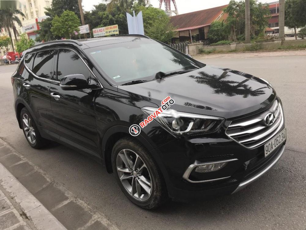 Cần bán lại xe Hyundai Santa Fe 2.2 đời 2016, màu đen-9
