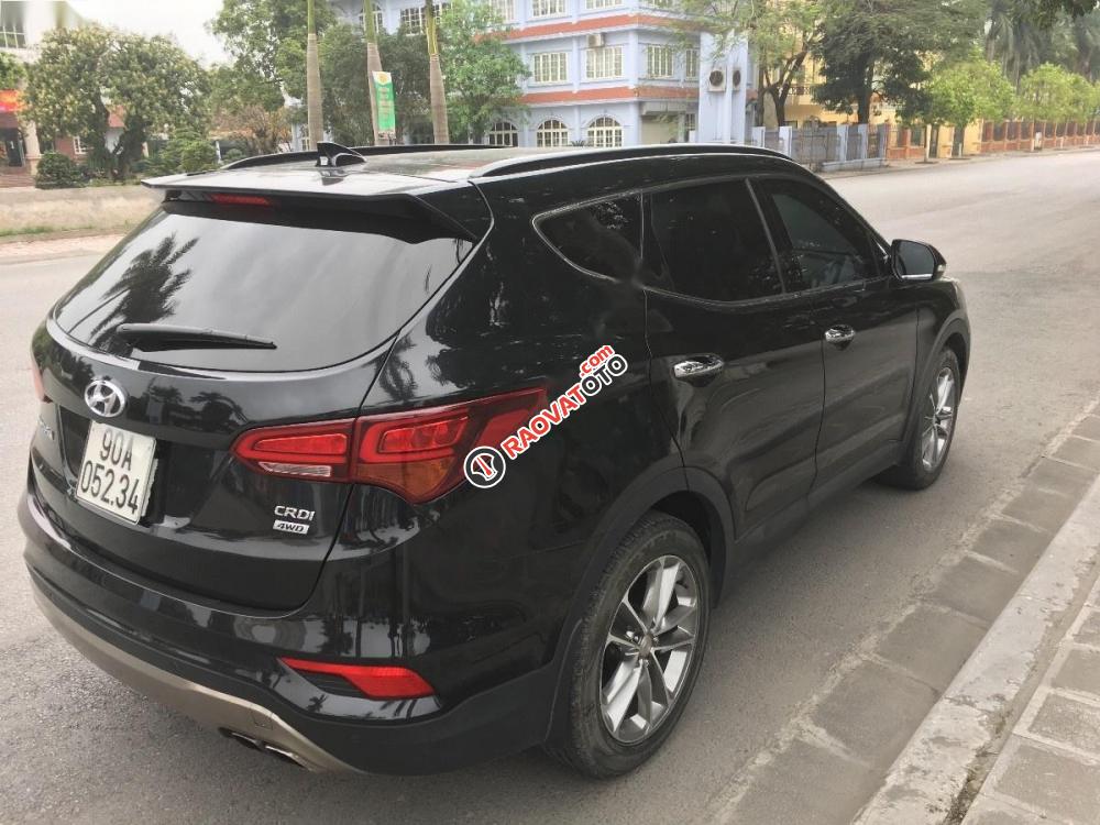 Cần bán lại xe Hyundai Santa Fe 2.2 đời 2016, màu đen-4