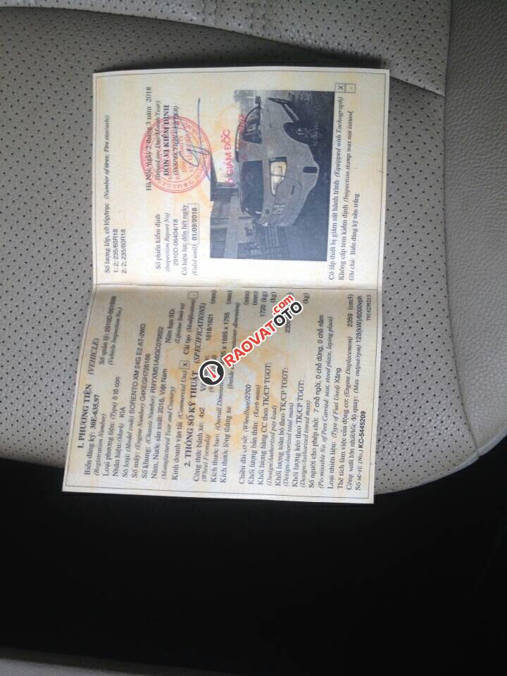 Bán ô tô Kia Sorento 2.4 đời 2016 cũ-1