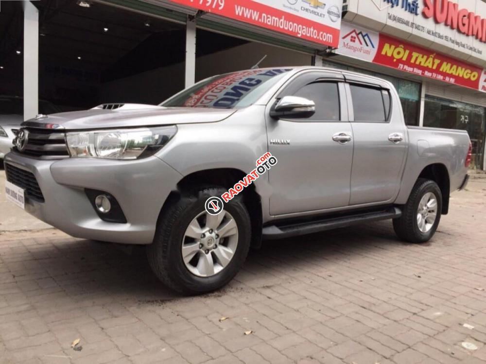 Bán Toyota Hilux 2.5E sản xuất 2015, màu bạc, nhập khẩu, giá tốt-5