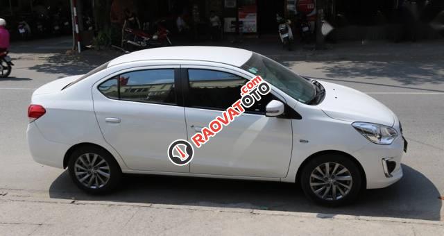 Bán Mitsubishi Attrage CVT năm sản xuất 2015, màu trắng chính chủ, 430tr-0