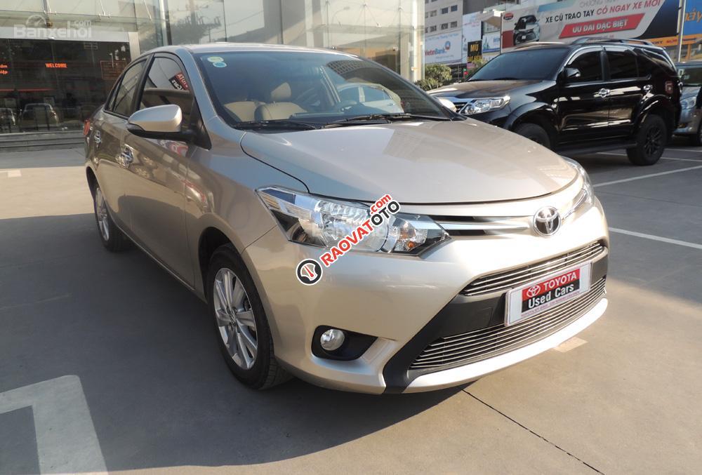 Cần bán xe Toyota Vios 1.5E đời 2018, màu vàng, giá 495tr giao xe ngay, ưu đãi lớn LH 0911404101-0