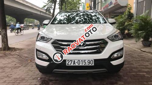 Cần bán Hyundai Santa Fe 2.4 AT đời 2014, màu trắng -0