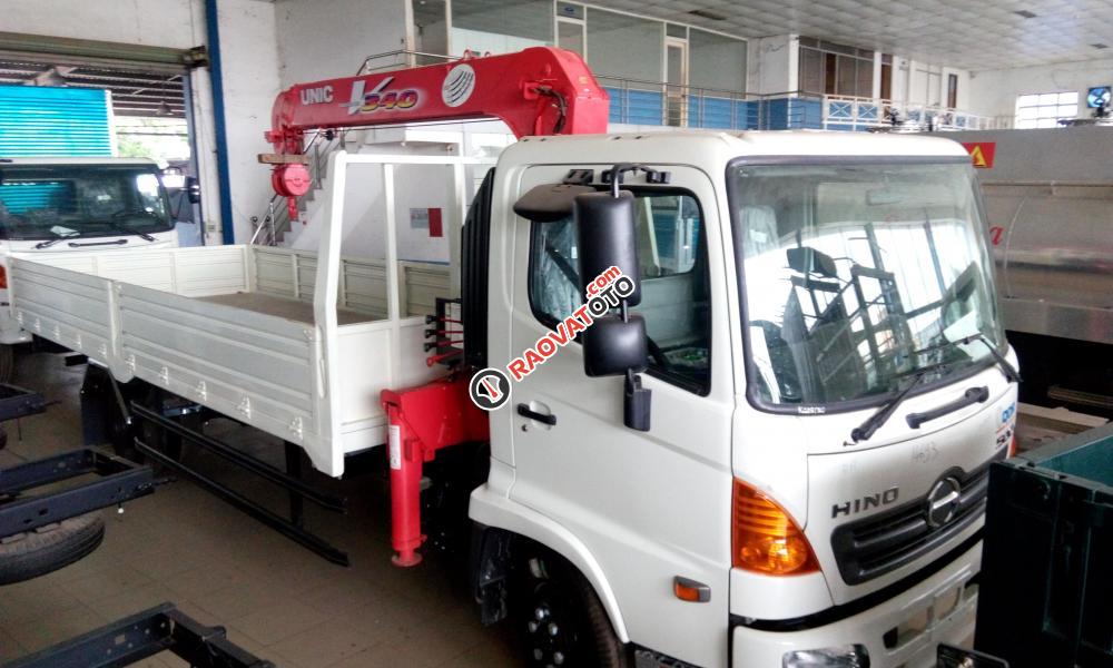 Bán xe tải Hino 5 tấn gắn cẩu Unic mới cũ, hỗ trợ vay ngân hàng 95%, giao xe ngay-0