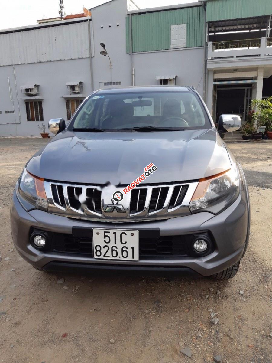 Bán Mitsubishi Triton 2.5MT sản xuất 2016, màu xám, xe nhập-1