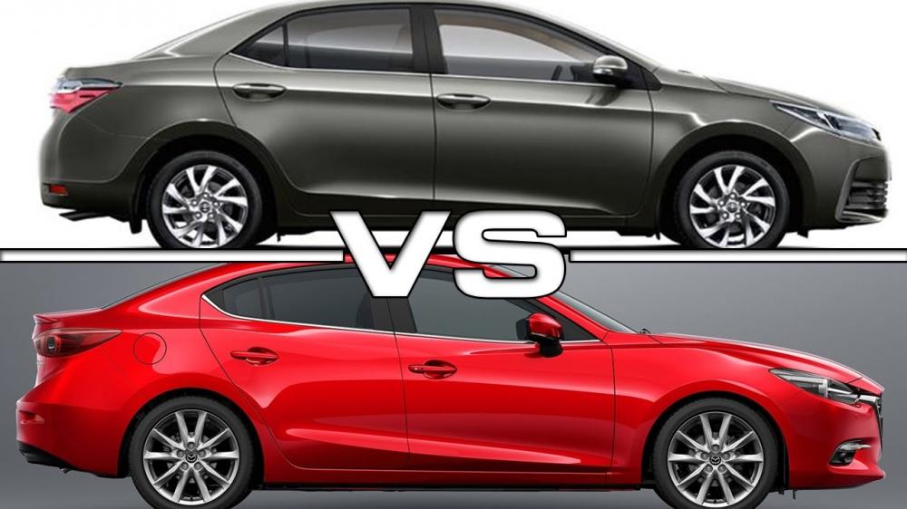 Toyota corolla Altis 2018 và Mazda 3 2018