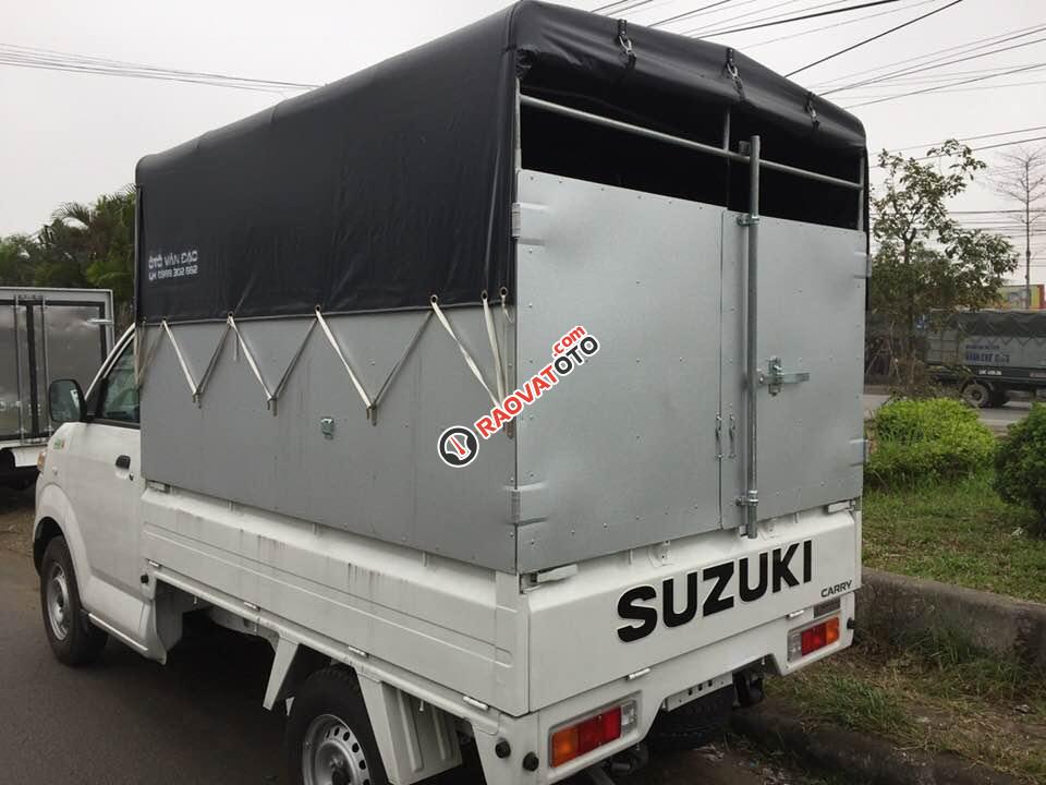 Bán Suzuki Truck 500 kg, Suzuki tải 5 tạ tại Bắc Ninh, thùng kín mui bạt siêu dài, màu trắng-1