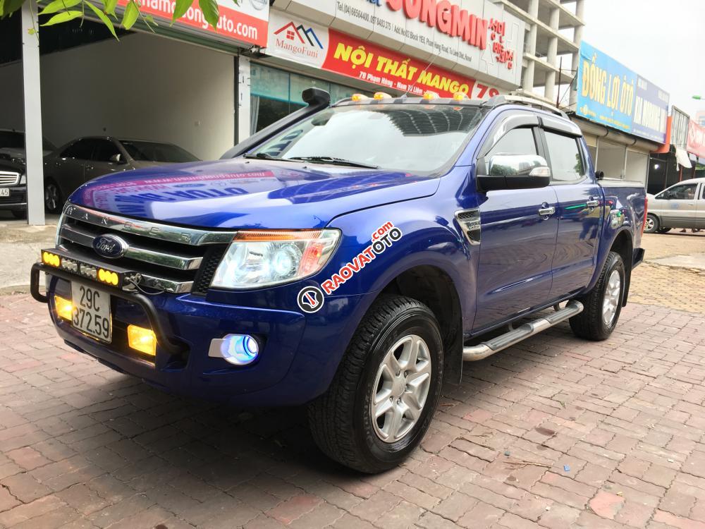 Bán xe Ford Ranger XLT 4x4 đời 2014, màu xanh lam, giá tốt-1