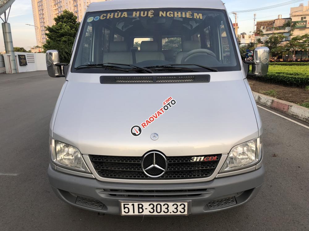Bán Sprinter 313 ĐK 2013 16 chỗ, màu bạc. Xe nhà chùa xài kĩ không chạy kinh doanh-2
