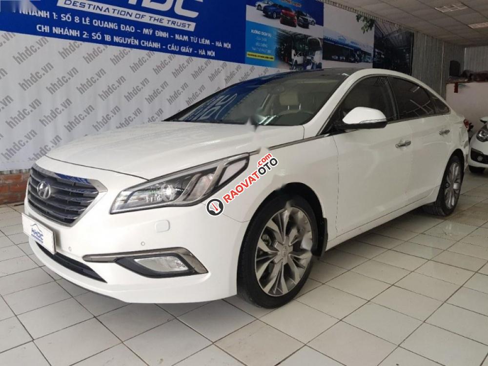 Bán Hyundai Sonata 2.0 2015, màu trắng, xe nhập, 758 triệu-1