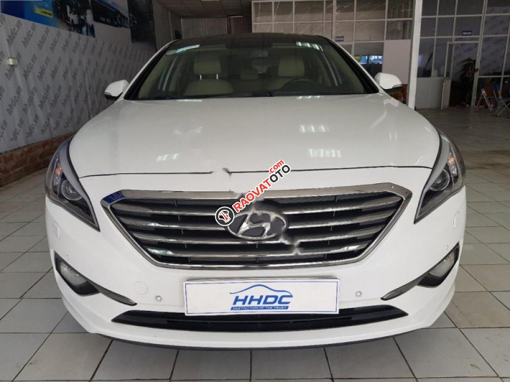 Bán Hyundai Sonata 2.0 2015, màu trắng, xe nhập, 758 triệu-0