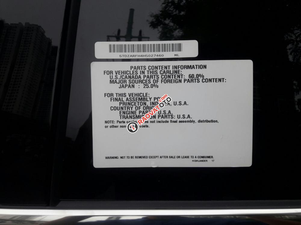 Bán ô tô Toyota Highlander LE sản xuất 2017, màu nâu, xe mới nhập khẩu Mỹ-2