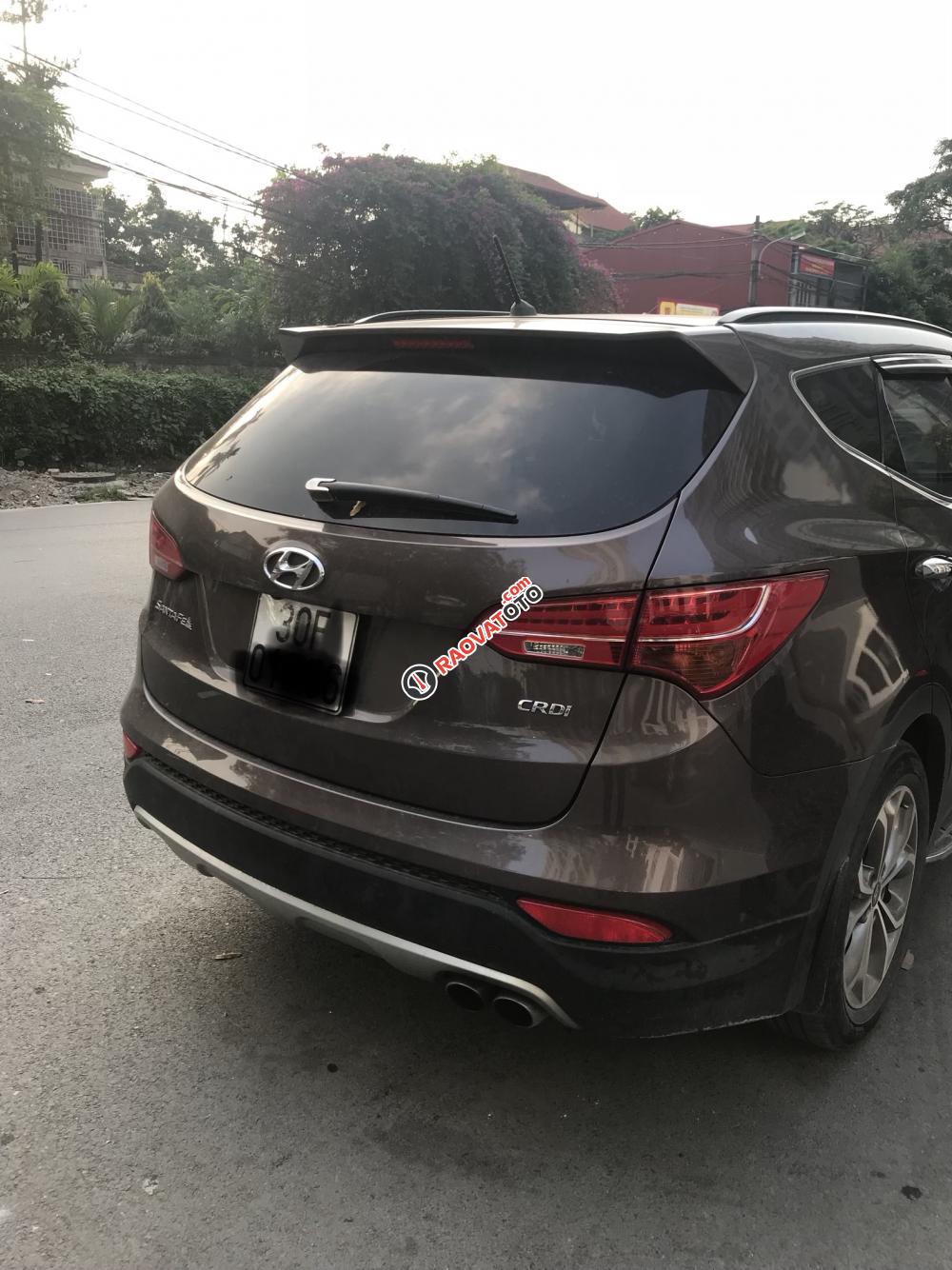 Bán Hyundai Santa Fe CRDI năm 2014, màu nâu, xe nhập-2