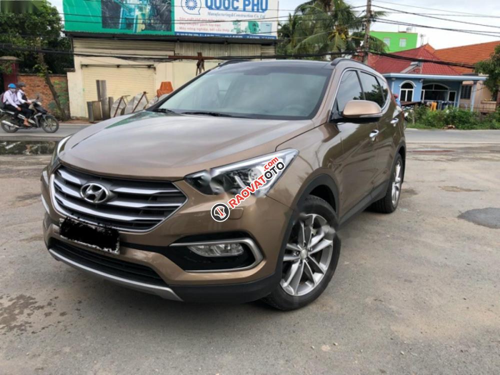 Bán xe Hyundai Santa Fe 2.2L 4WD năm 2017, màu nâu-5