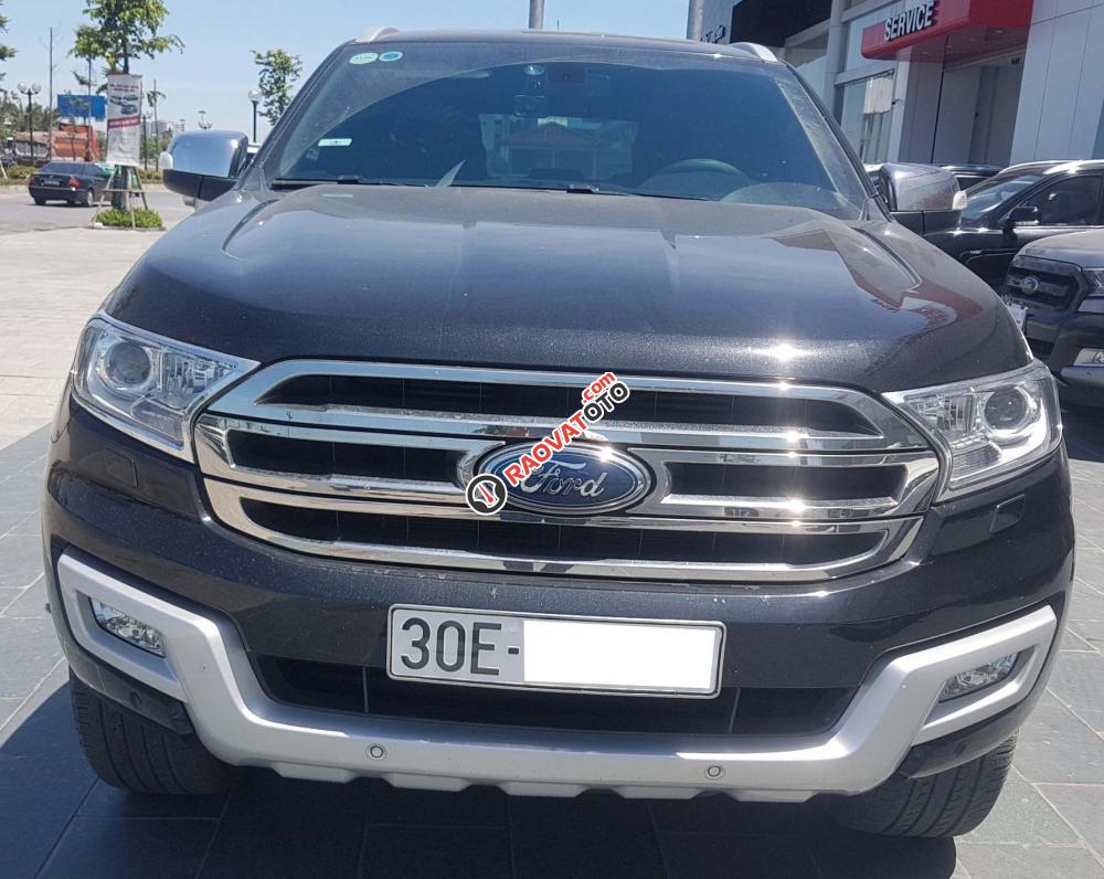 Bán Ford Everest Titanium 2.2L đời 2017, màu đen, nhập khẩu-0