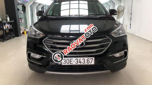 Cần bán gấp Hyundai Santa Fe 2.4 AT sản xuất 2016, màu đen như mới-0