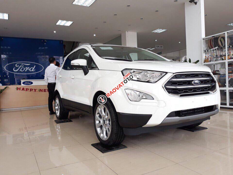 Bán Ford EcoSport Trend AT sản xuất năm 2018, màu trắng, giá chỉ từ 570 triệu-0