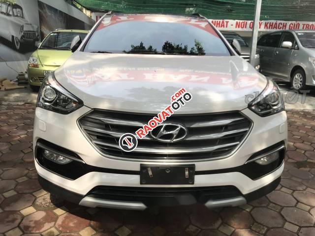 Bán xe Hyundai Santa Fe 2.4AT đời 2016, màu trắng-0