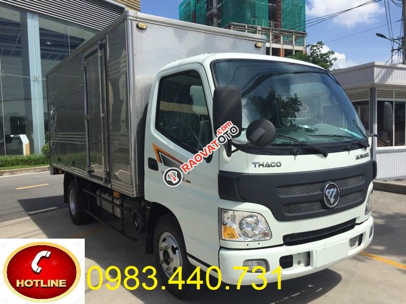 Bán xe Thaco tải Aumark 500A - tải trọng 4,9 tấn - thùng kín 4,28m - LH: 0983.440.731-2