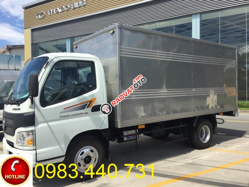 Bán xe Thaco tải Aumark 500A - tải trọng 4,9 tấn - thùng kín 4,28m - LH: 0983.440.731-3