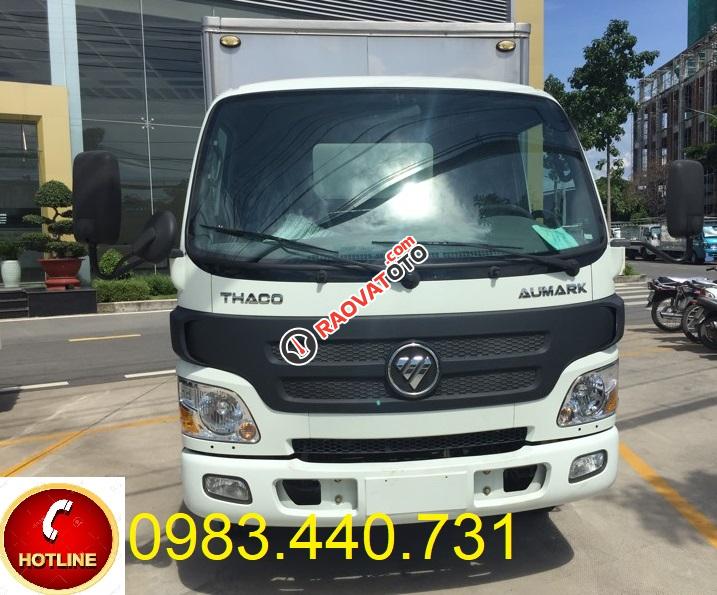Bán xe Thaco tải Aumark 500A - tải trọng 4,9 tấn - thùng kín 4,28m - LH: 0983.440.731-1