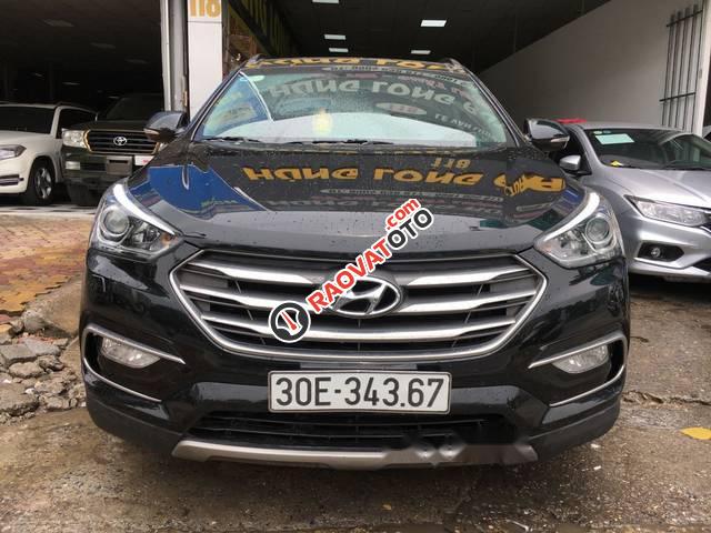 Bán ô tô Hyundai Santa Fe 2.4AT 4WD sản xuất năm 2017, màu đen-0