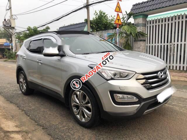 Bán Hyundai Santa Fe 2.2 CRDI SX năm 2014, màu bạc, nhập khẩu Hàn Quốc-4