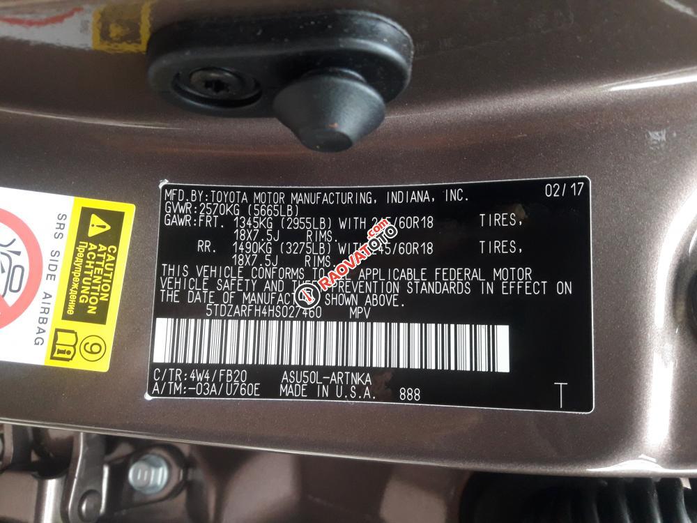 Bán Toyota Highlander đời 2017, màu nâu, nhập khẩu-7