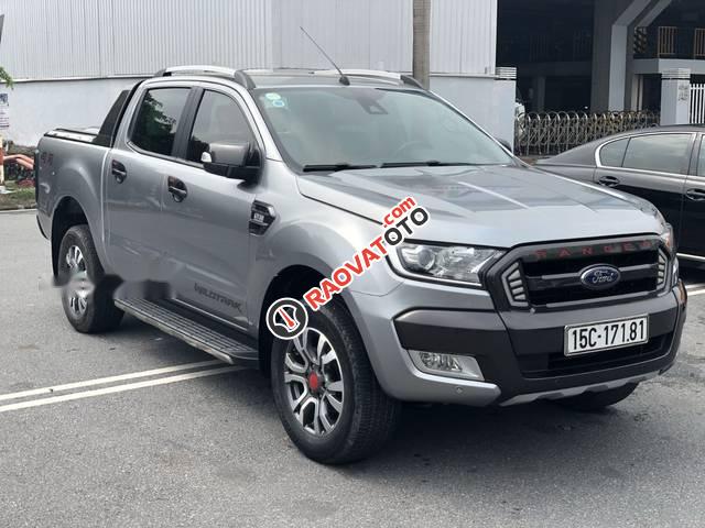 Bán Ford Ranger Wildtrack 3.2 đời 2015, màu bạc-4