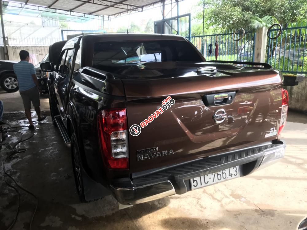 Bán tải Nissan Navara SL máy dầu, số sàn, 2 cầu điện, nhập Thái Lan 2016, biển Sài Gòn, màu cà phê nâu-5