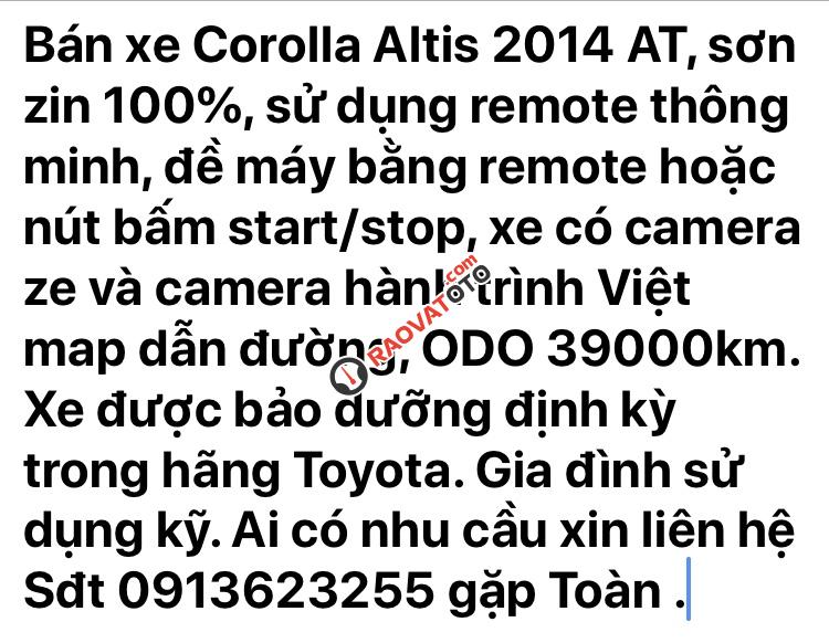 Bán Corolla Altis 2014 AT-0