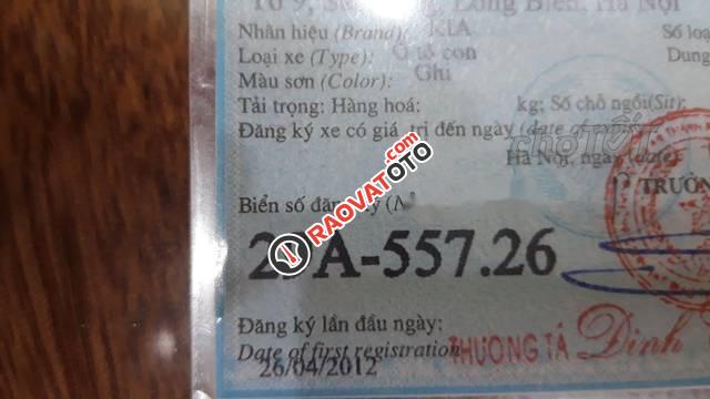 Cần bán xe Kia Morning SLX sản xuất 2012, màu xám, nhập khẩu chính chủ, giá 205tr-5