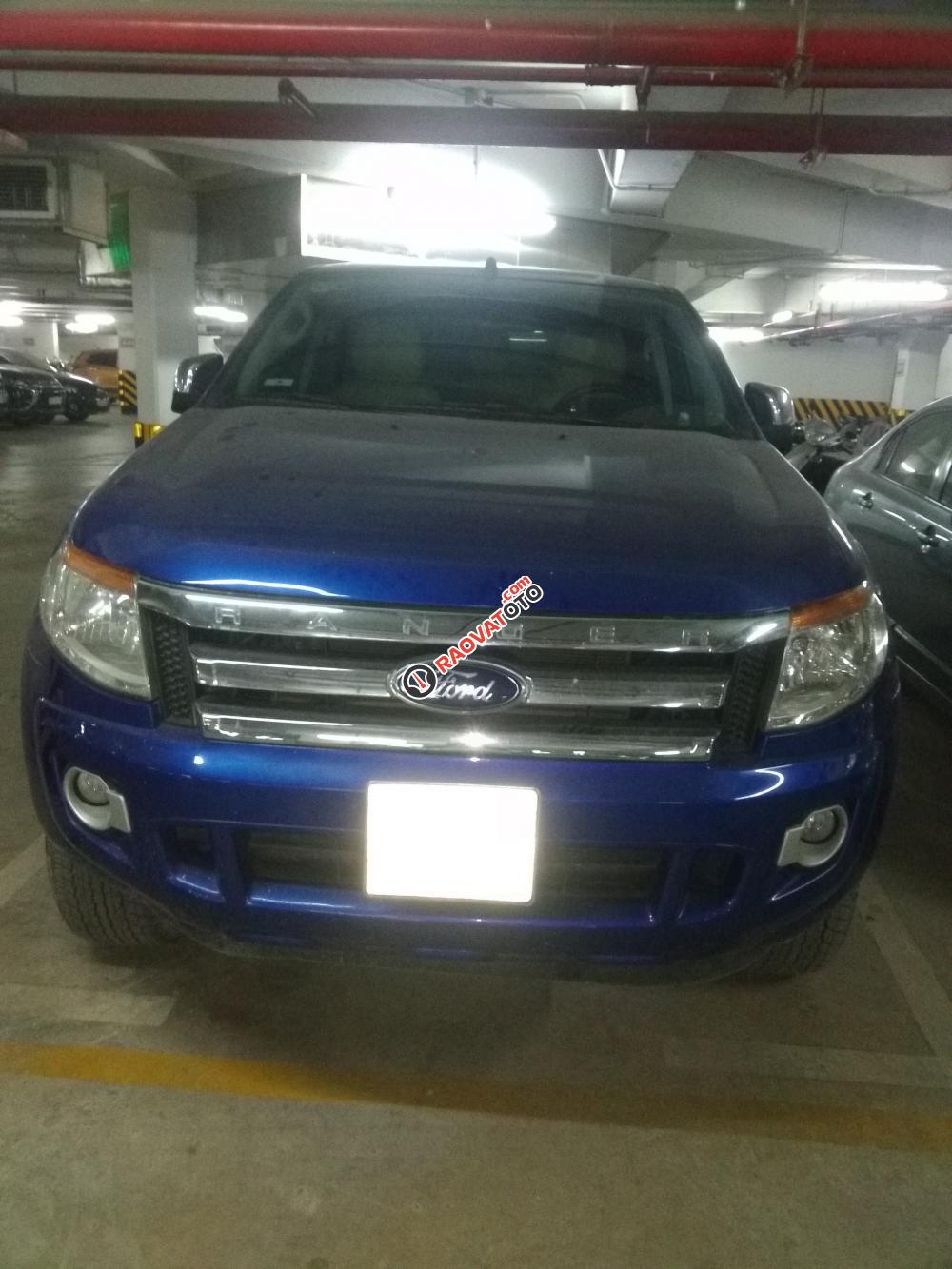 Bán Ford Ranger XLT 4x4 MT sản xuất năm 2014, màu xanh lam, nhập khẩu  -1