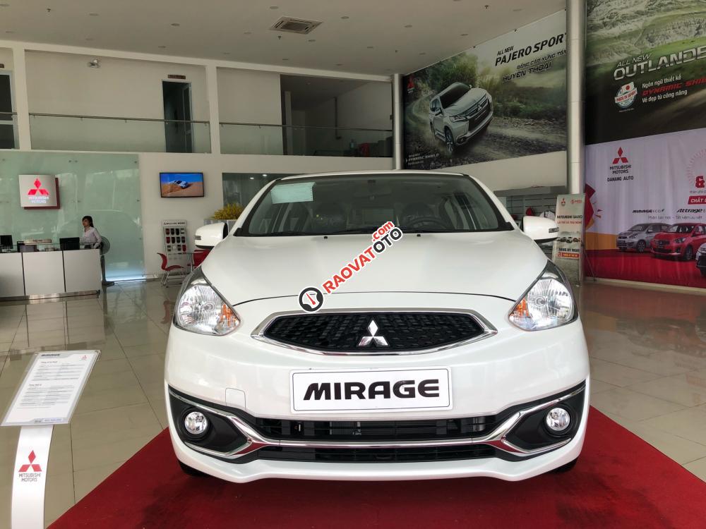 [Siêu giảm] Mitsubishi Mirage giá cực rẻ, màu trắng, nhập khẩu Thái, lợi xăng 5L/100km, cho góp 80%-1