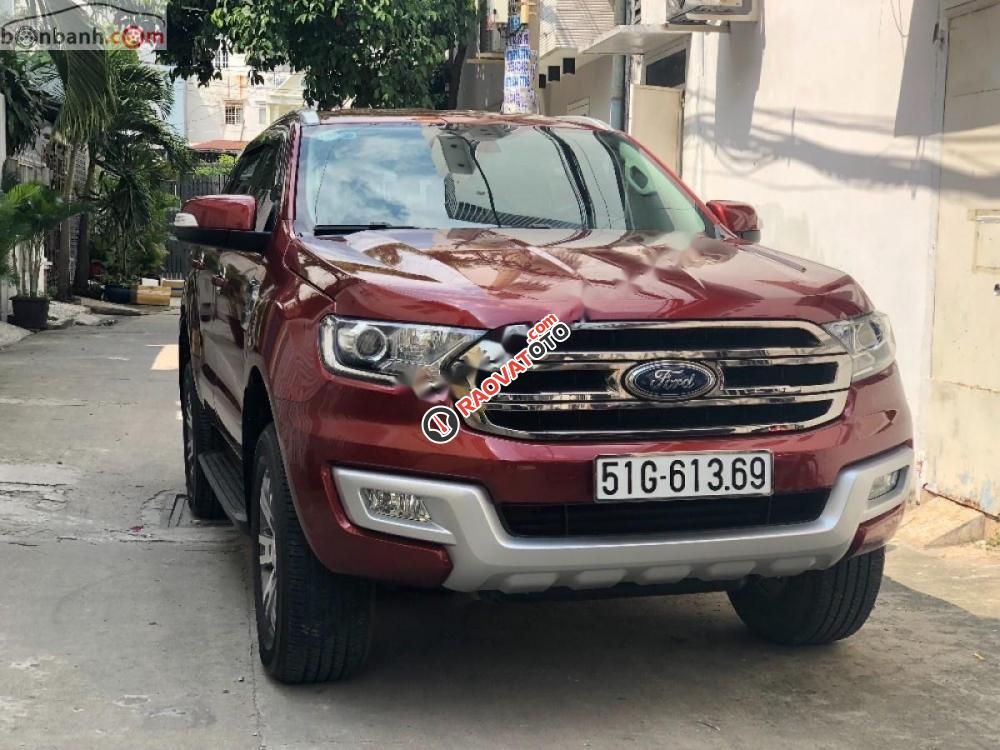 Gia đình bán Ford Everest Trend 2016, màu đỏ, xe nhập-9